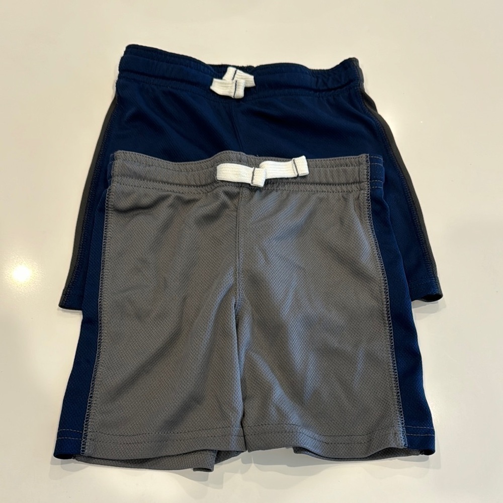 Carter's Blue and Gray Athletic Shorts Set Size 2T
